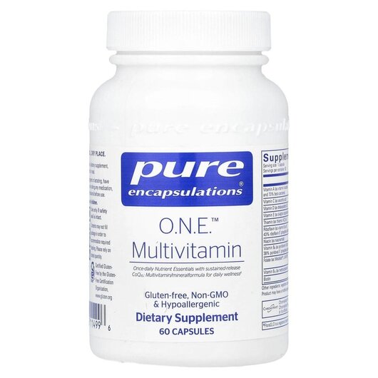 Основное фото товара Pure Encapsulations, Мультивитамины, O.N.E. Multivitamin 60, 60 к