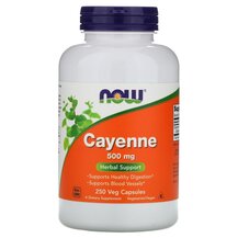 Кайенский перець 500 мг Cayenne 500 mg NOW Foods