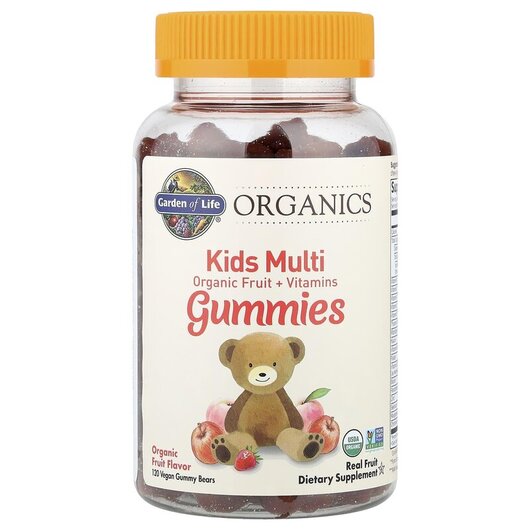 Основное фото товара Mykind Organics Kids Multi Gummies Fruit Flavor Основное фото товара Garden of Life, Жевательные витамины, Kids Multi Gummies, 120 кон