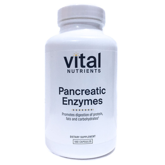 Основное фото товара Pancreatic Enzymes 1000 mg Основное фото товара Vital Nutrients, Ферменты, Pancreatic Enzymes 1000 mg, 180 капсул