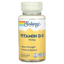 Vitamin D-3 10 mcg Витамин D3 Solaray 120 капсул