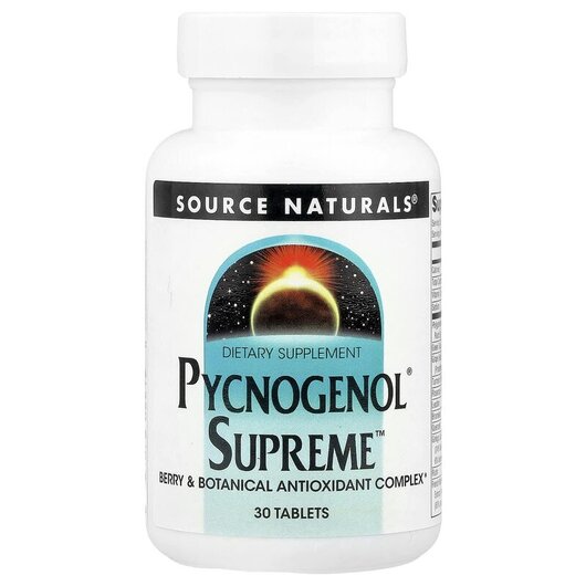 Основное фото товара Pycnogenol Supreme Основное фото товара Source Naturals, Пикногенол Высший, Pycnogenol Supreme 30, 30 таб