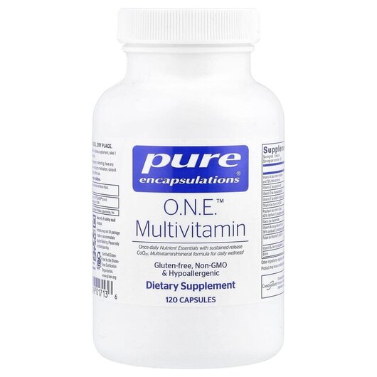 Основное фото товара O.N.E. Multivitamin Основное фото товара Pure Encapsulations, Мультивитамины, O.N.E. Multivitamin, 120 кап