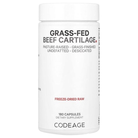 Основное фото товара CodeAge, Бычья печень, Grass-Fed Beef Cartilage, 180 капсул