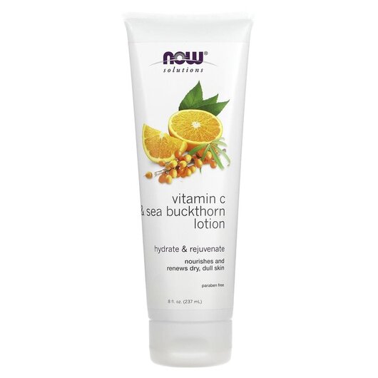 Основне фото товару Vitamin C & Sea Buckthorn Lotion Основне фото товару NOW Foods, Vitamin C & Sea Buckthorn Lotion, Обліпиха, 237 мл