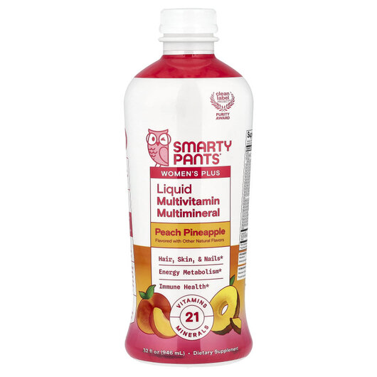 Основне фото товару Women's Plus Liquid Multivitamin Multimineral Peach Pineapple Основне фото товару Women's Plus Liquid Multivitamin Multimineral, Вітаміни для