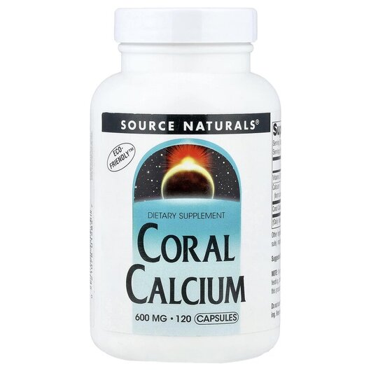 Основное фото товара Coral Calcium 600 mg Основное фото товара Source Naturals, Коралловый Кальций, Coral Calcium 600 mg, 120 ка