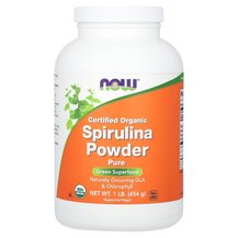 Спіруліна Сертифікована Spirulina Powder NOW Foods 454 г Спіруліна Сертифікована Spirulina Powder NOW Foods 454 г