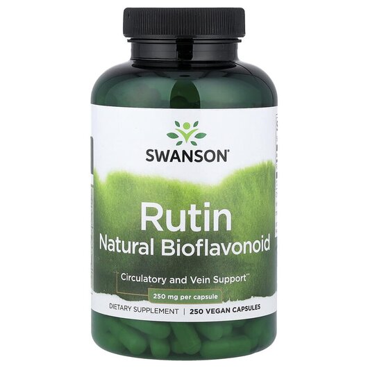 Основне фото товару Swanson, Rutin Natural Bioflavonoid 250 mg, Рутин, 250 капсул