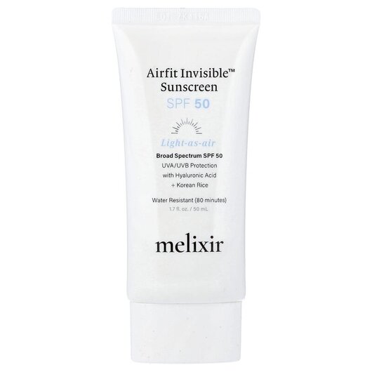 Основное фото товара Melixir, Солнцезащитный крем, Airfit Invisible Sunscreen SPF 50, 