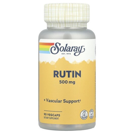 Основне фото товару Solaray, Rutin 500 mg, Рутин 500 мг, 90 капсул