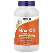 Flax Oil 1000 mg Льняное масло 1000 мг NOW Foods
