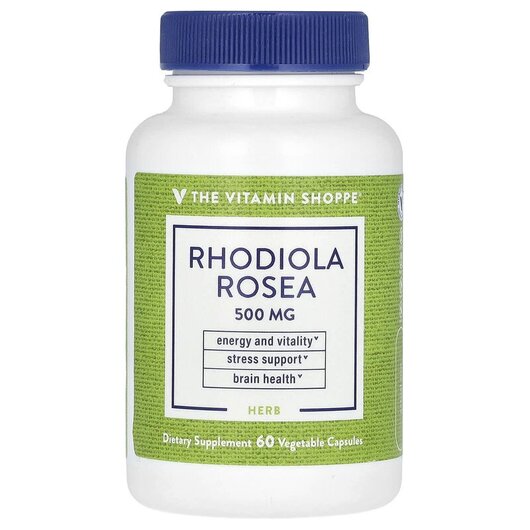 Основное фото товара TheVitaminShoppe, Родиола, Rhodiola Rosea 500 mg, 60 капсул