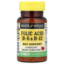 Folic Acid B-6 & B-12 Витамин B9 Фолиевая кислота Mason