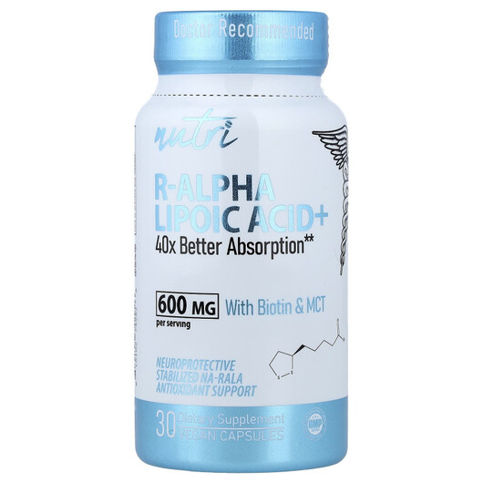 Основное фото товара R-Alpha Lipoic Acid+ With Biotin & MCT, Альфа-липоевая кислот