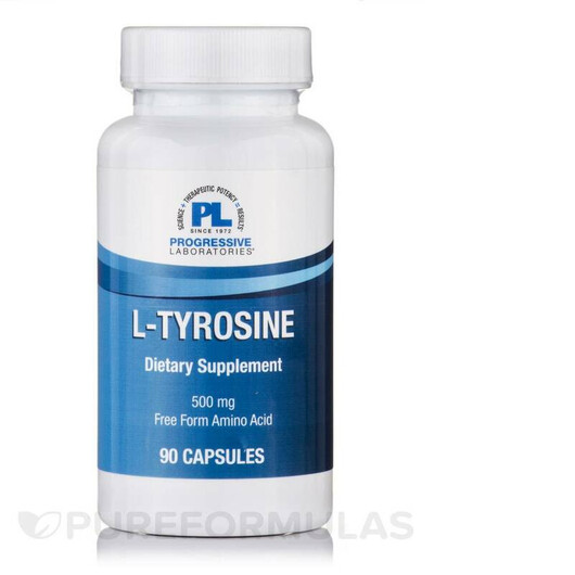 Основне фото товару Progressive Labs, L-Tyrosine 500 mg, L-Тирозин, 90 капсул