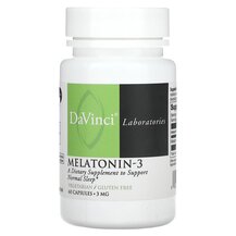 Мелатонін Melatonin-3 3 mg DaVinci Laboratories 60 капсул Мелатонін Melatonin-3 3 mg DaVinci Laboratories 60 капсул