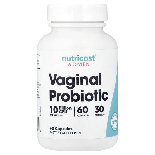Основне фото товару Nutricost, Women Vaginal Probiotic, Пробіотики, 60 капсул