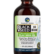 Black Seed Flax Seed Oil Blend Черный тмин Amazing Herbs
