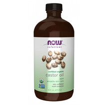 Solutions - Organic Castor Oil Glass Bottle Касторовое NOW Solutions - Organic Castor Oil Glass Bottle Касторовое NOW