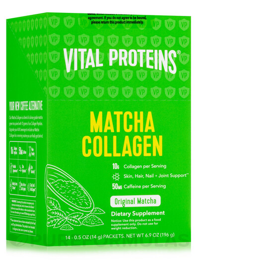 Основное фото товара Коллаген, Matcha Collagen Original Matcha Flavor, 14 Stick Pack
