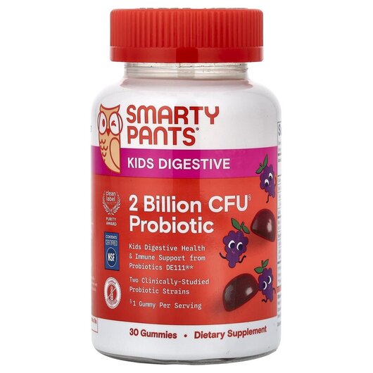 Основне фото товару Kids Digestive Probiotic Gummies Grape, Пробіотики, 30 таблеток