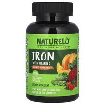 Залізо Iron with Vitamin C Naturelo 180 капсул Залізо Iron with Vitamin C Naturelo 180 капсул