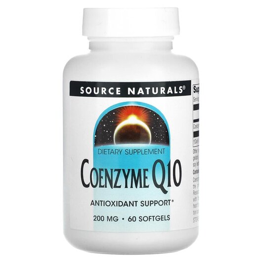 Основное фото товара Coenzyme Q10 200 mg Основное фото товара Source Naturals, Коэнзим Q10 200 мг, Coenzyme Q10 200 mg 60, 60 к