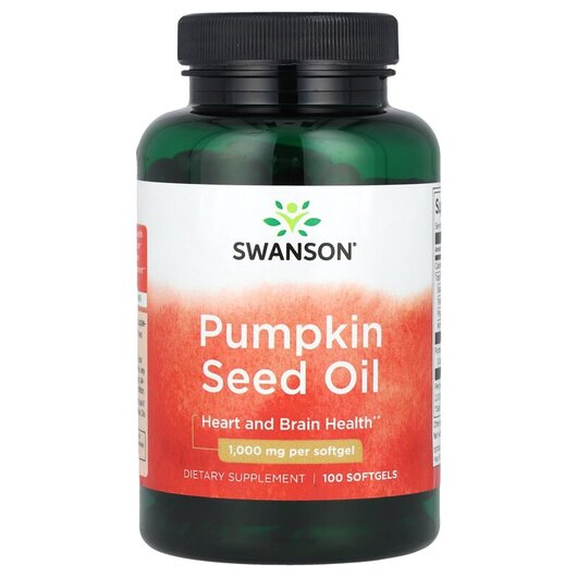 Основне фото товару Swanson, Pumpkin Seed Oil, Гарбузова олія, 100 капсул