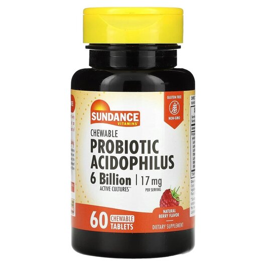 Основное фото товара Probiotic Acidophilus Natural Berry 8.5 mg Основное фото товара Probiotic Acidophilus Natural Berry, Лактобактерии Ацидофилус, 60