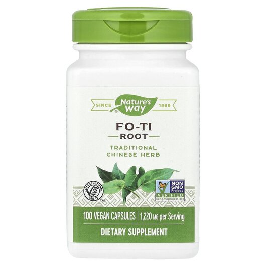 Основное фото товара Nature's Way, Горец многоцветковый, Fo-Ti Root 1220 mg, 100 