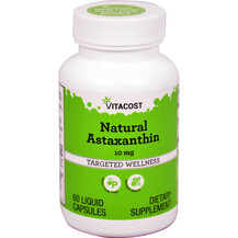 Natural Astaxanthin 10 mg Астаксантин Vitacost 60 капсул