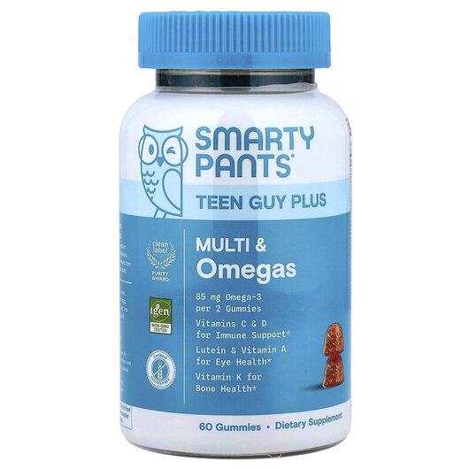 Основное фото товара Multi & Omegas Gummies Teen Guy Plus Pineapple Orange, Омега 