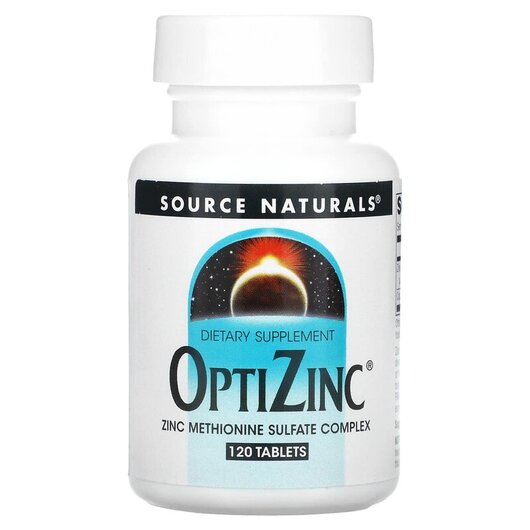 Основне фото товару Source Naturals, OptiZinc, Цинк, 120 таблеток
