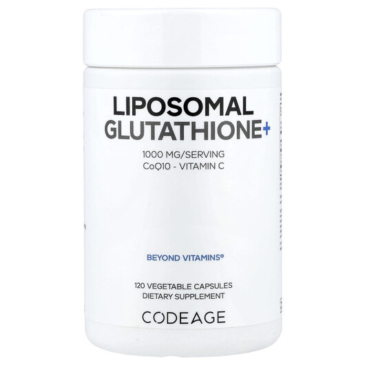 Основне фото товару CodeAge, Liposomal Glutathione+, Ліпосомальний Глутатіон, 120 кап
