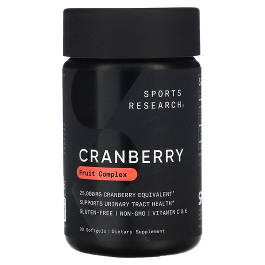 Основне фото товару Sports Research, Cranberry Concentrate 250 mg, Журавлина, 90 капс