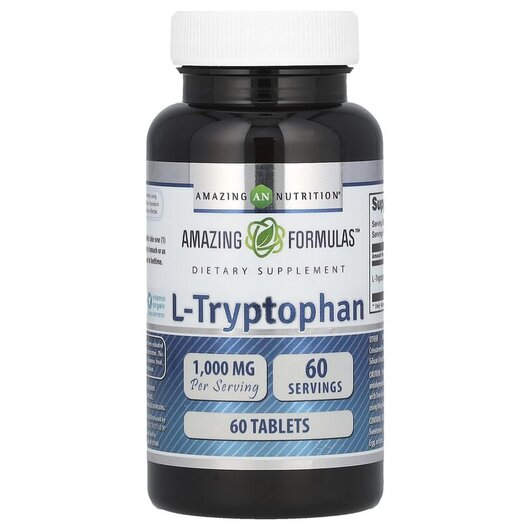 Основне фото товару Amazing Nutrition, L-Tryptophan 1000 mg, L-Триптофан, 60 таблеток