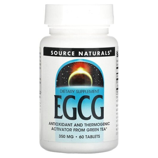 Основное фото товара Source Naturals, EGCG 350 мг, EGCG 350 mg 60, 60 таблеток