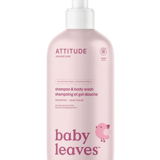 Основне фото товару Baby Leaves Shampoo & Body Wash - Fragrance-Free Основне фото товару Baby Leaves Shampoo & Body Wash - Fragrance-Free, Гель для ду