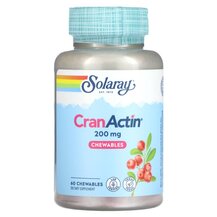 CranActin Chewables 200 mg Клюква Solaray 60 таблеток CranActin Chewables 200 mg Клюква Solaray 60 таблеток
