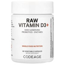 Raw Vitamin D3+ 5000 IU Витамин D3 CodeAge 60 капсул