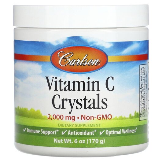 Основное фото товара Carlson, Витамин C, Vitamin C Crystals Non-GMO, 170 г