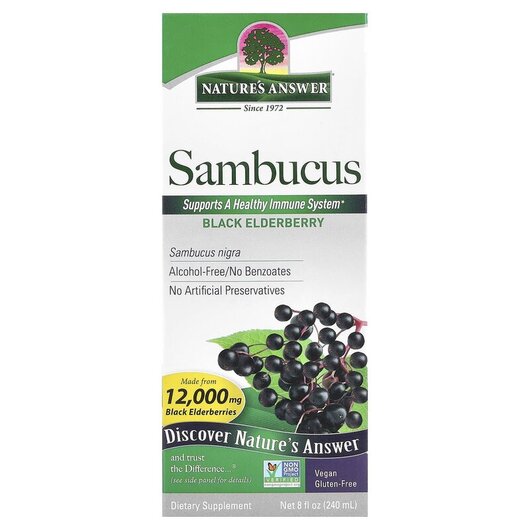 Основне фото товару Sambucus Black Elderberry 12000 mg Основне фото товару Sambucus Black Elderberry 12000 mg, Сироп з Бузини, 240 мл