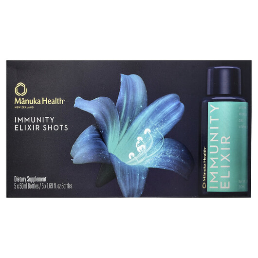 Основне фото товару Immunity Elixir Shots Основне фото товару Manuka Health, Immunity Elixir Shots, Підтримка імунітету, 5 шт