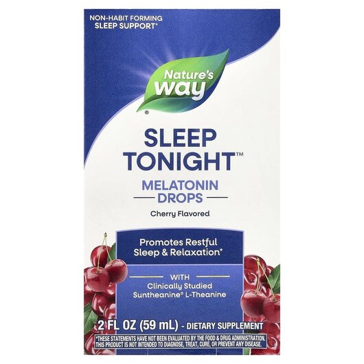Основне фото товару Sleep Tonight Melatonin Drops With L-Theanine & Herbals Cherry Основне фото товару Sleep Tonight Melatonin Drops With L-Theanine & Herbals, Підт
