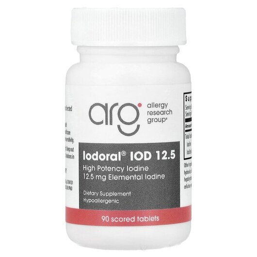 Основне фото товару Iodoral 12.5 Iodine Potassium Iodide Основне фото товару Iodoral 12.5, Йодоральний йод йодид калію, 90 таблеток