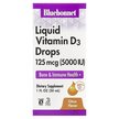 Фото товару Liquid Vitamin D3 5000 IU Drops, Вітамін D3, 30 мл