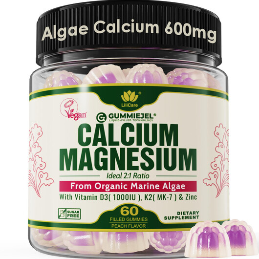 Основное фото товара Plant Based Calcium Gummies 600 mg with Vitamin D3, Кальций, 60 т