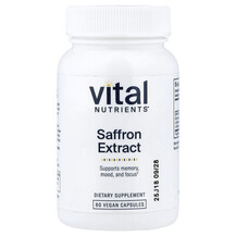 Шафран Saffron Extract Vital Nutrients 60 капсул