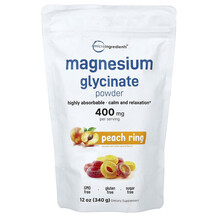 Magnesium Glycinate Powder Peach Rings Магний Micro 340 г Magnesium Glycinate Powder Peach Rings Магний Micro 340 г
